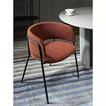 Стул полукруглый мягкий с буклированной обивкой Chair with Boucle Upholstery варинант исполнения - 2 | Loft Concept в Челябинске