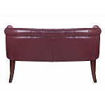 Диван из натуральной кожи на 4-х деревянных ножках из массива бука Chloe Leather Seating vine варинант исполнения - 3 | Loft Concept в Челябинске