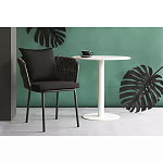 Стул мягкий с декором в виде плетеных лент на спинке и подлокотниках Semicircular Chair Decorated with Ribbons варинант исполнения - 5 | Loft Concept в Челябинске