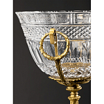 Чаша из рельефного стекла прозрачного цвета на бронзовой подставке Eden Garden варинант исполнения - 5 | Loft Concept в Челябинске