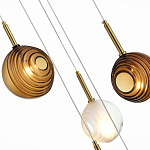 Люстра светодиодная с сферическими стеклянными плафонами Splatter варинант исполнения - 4 | Loft Concept в Челябинске