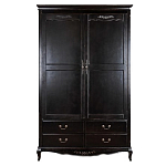 Шкаф черный с двумя дверцами и 4-мя ящиками Vintage  варинант исполнения - 1 | Loft Concept в Челябинске