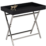 Стол сервировочный кожаный с декором в виде золотистой фигуркой лося Embodiment of Style варинант исполнения - 1 | Loft Concept в Челябинске