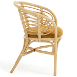 Кресло из ротанга с сиденьем из велюра Vini Rattan Armchair варинант исполнения - 3 | Loft Concept в Челябинске