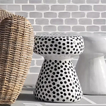 Дизайнерский журнальный стол белый в чёрный горох Gefan варинант исполнения - 1 | Loft Concept в Челябинске