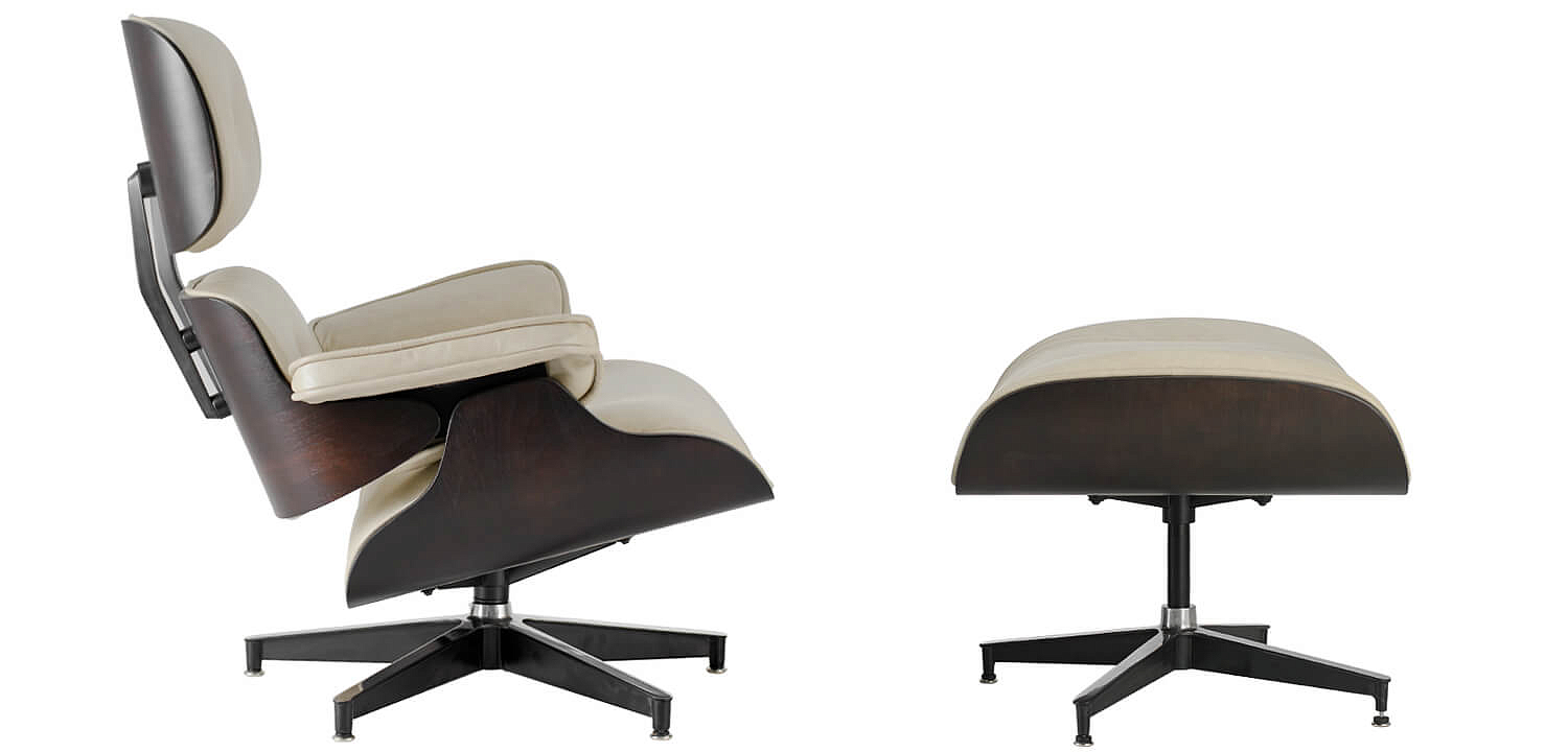 Кресло Eames Lounge Chair & Ottoman cream Кресло Eames Lounge Chair & Ottoman cream - Loft-Concept в Челябинске