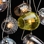 Люстра каскадная с 9-ю разноцветными стеклянными плафонами Kaleido варинант исполнения - 13 | Loft Concept в Челябинске