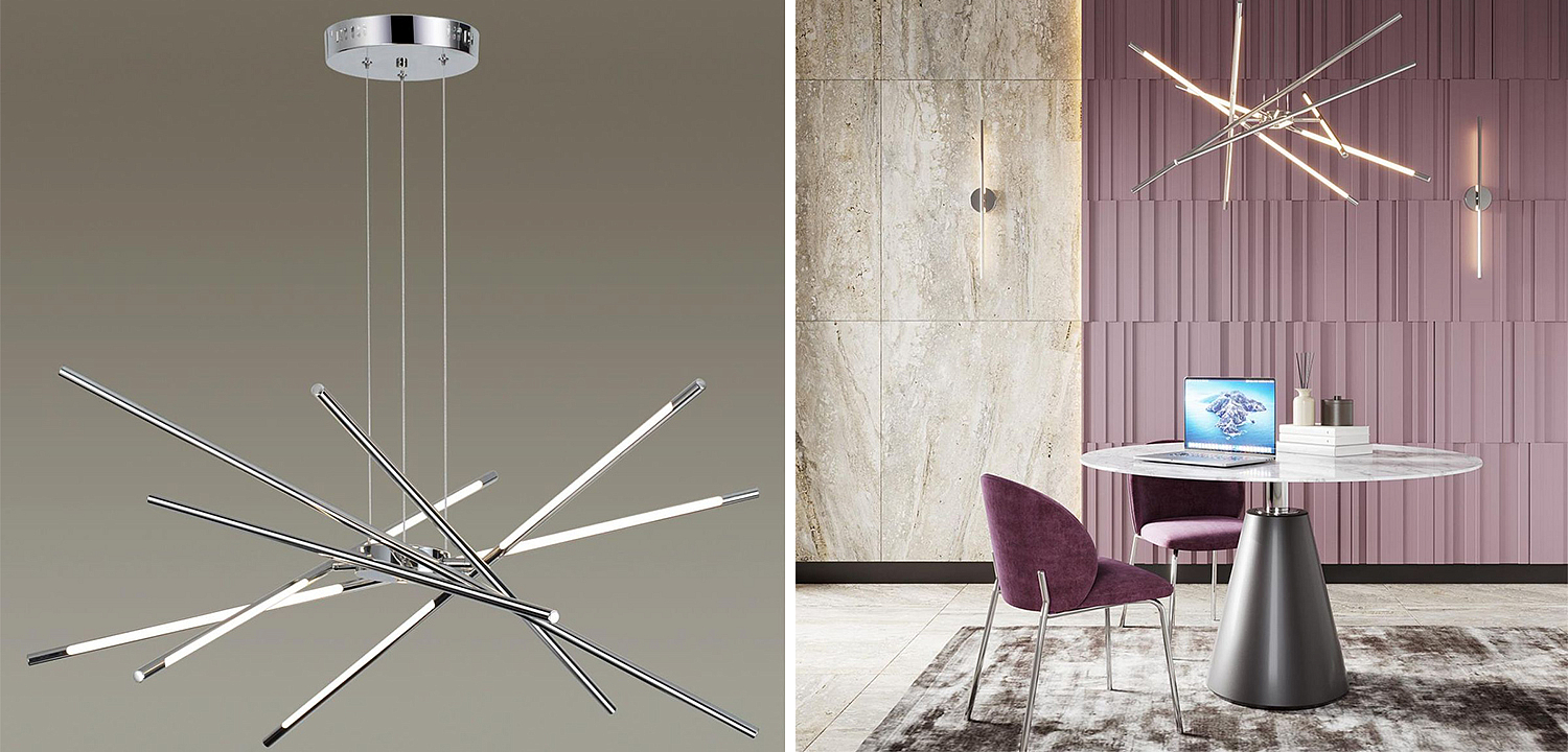 Люстра Trumpet Tube Chrome Chandelier Люстра Trumpet Tube Chrome Chandelier - Loft-Concept в Челябинске