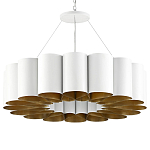 Люстра круглая фактурная в сочетании белого и золотого цвета Wide Stripes of Ribbon варинант исполнения - 4 | Loft Concept в Челябинске