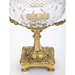 Чаша из рельефного стекла прозрачного цвета на бронзовой подставке Eden Garden варинант исполнения - 3 | Loft Concept в Челябинске