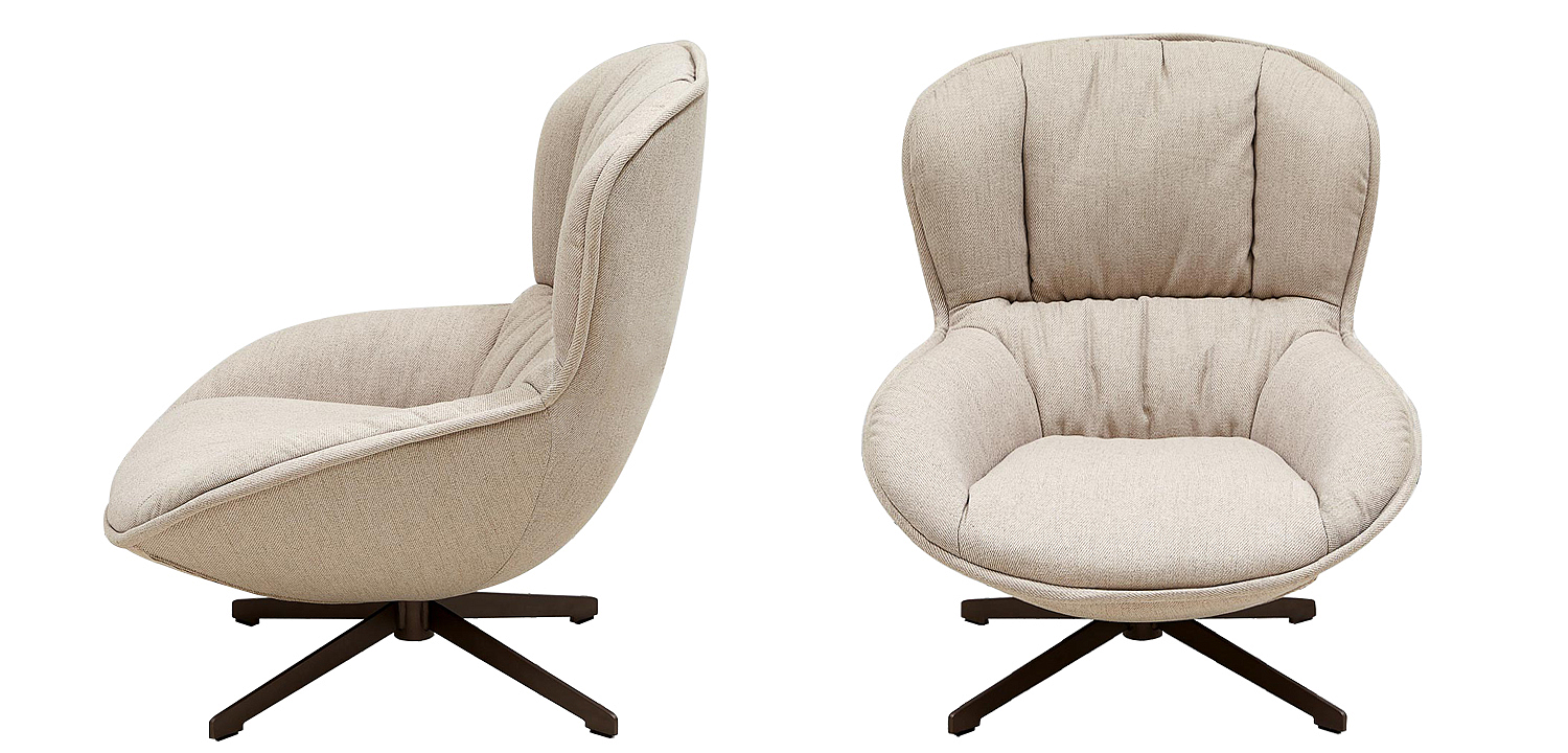 Кресло вращающееся бежевое Kemp Armchair Кресло вращающееся бежевое Kemp Armchair - Loft-Concept в Челябинске