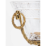 Чаша из рельефного стекла прозрачного цвета на бронзовой подставке Eden Garden варинант исполнения - 2 | Loft Concept в Челябинске