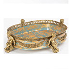 Чаша с орнаментом на ножках в виде бронзовых ангелов Eden Garden варинант исполнения - 2 | Loft Concept в Челябинске