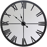 Часы настенные зеркальные с чёрным металлическим циферблатом Mirror Tower Clock варинант исполнения - 1 | Loft Concept в Челябинске