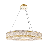 Люстра подвесная круглая из прозрачного хрусталя с золотым корпусом Selfsufficient варинант исполнения - 6 | Loft Concept в Челябинске