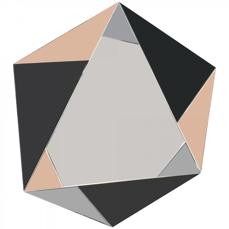 Зеркало Mirror Geometry Коричневый Черный Зеркало Mirror Geometry Коричневый Черный в Челябинске | Loft Concept