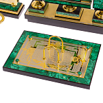 Настольный письменный набор из малахита с декором в виде лошади Leader Organizer варинант исполнения - 3 | Loft Concept в Челябинске