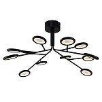 Люстра черного цвета с 12-ю круглыми плафонами Bendik Lighting варинант исполнения - 2 | Loft Concept в Челябинске