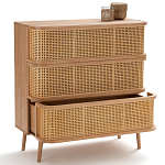 Комод с 3-мя ящиками из плетеного ротанга Ruiz Light Chest of Drawers варинант исполнения - 4 | Loft Concept в Челябинске