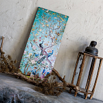 Постер на холсте в стиле шинуазри с изображением сада Chinoiserie Imperial Garden Peacocks on a Tree варинант исполнения - 2 | Loft Concept в Челябинске