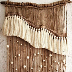 Дизайнерское Панно Дюна Макраме из нитей и бусин Wall Panel Dune варинант исполнения - 1 | Loft Concept в Челябинске