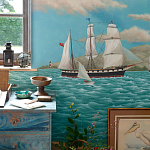 Обои ручная роспись Nantucket Crossing Brandt colourway on scenic paper варинант исполнения - 2 | Loft Concept в Челябинске