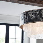 Люстра круглая с подвесками из текстурированного стекла молочного цвета Hinkley варинант исполнения - 7 | Loft Concept в Челябинске