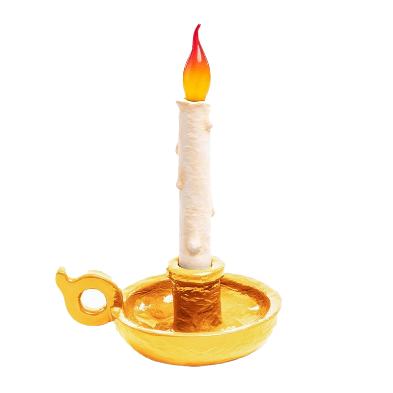 Настольная лампа Seletti Bugia gold Белый Золотой Настольная лампа Seletti Bugia gold Белый Золотой в Челябинске | Loft Concept