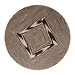 Столик журнальный круглый с полосатым узором Zebroids варинант исполнения - 2 | Loft Concept в Челябинске