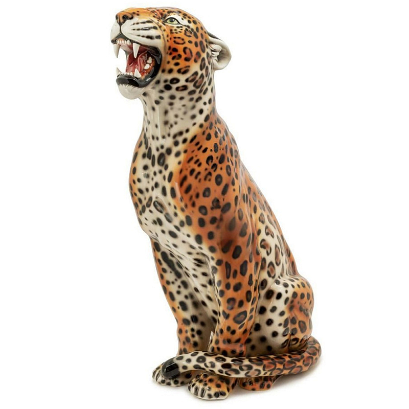 Статуэтка Leopard Right Оранжевый Черный Коричневый Статуэтка Leopard Right Оранжевый Черный Коричневый в Челябинске | Loft Concept