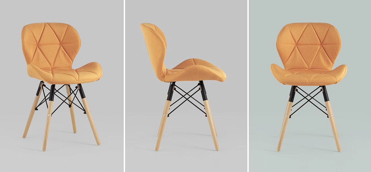 Стул Jeroen Chair Рогожка Оранжевый Цвет Стул Jeroen Chair Рогожка Оранжевый Цвет - Loft-Concept в Челябинске