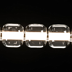 Люстра линейная с 6-ю прозрачными стеклянными плафонами округлой формы HANDLE GRAPE варинант исполнения - 5 | Loft Concept в Челябинске