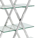 Стеллаж со стеклянными полками на стальном каркасе X-ray варинант исполнения - 3 | Loft Concept в Челябинске