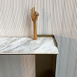 Консоль прямоугольная с основанием чёрного и золотого цвета Wrap варинант исполнения - 3 | Loft Concept в Челябинске