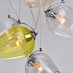 Люстра каскадная с 9-ю разноцветными стеклянными плафонами Kaleido варинант исполнения - 7 | Loft Concept в Челябинске