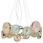 Люстра с плафонами из разноцветного стекла Glass Peonies варинант исполнения - 1 | Loft Concept в Челябинске