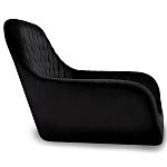 Барный стул со спинкой и подлокотниками на 4-х металлических ножках Douglas Rhombus Черный Велюр варинант исполнения - 2 | Loft Concept в Челябинске