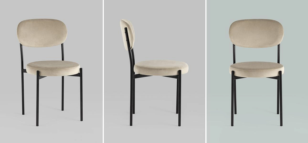 Стул Alfie Chair Молочный Велюр Стул Alfie Chair Молочный Велюр - Loft-Concept в Челябинске