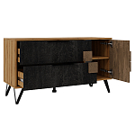 ТВ-тумба с  2-мя ящиками и закрытыми полками Stone Effect варинант исполнения - 4 | Loft Concept в Челябинске