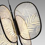 Люстра с гравировкой на акриловых плафонах Gravyura Black D 50 см варинант исполнения - 3 | Loft Concept в Челябинске