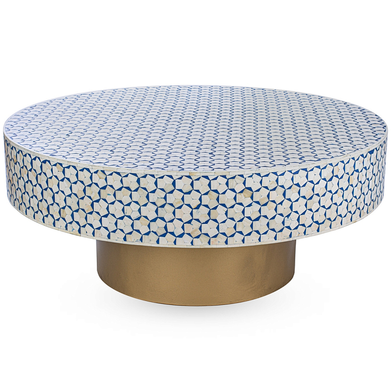 Стол голубой отделка кость BONE INLAY COFFEE TABLE Темно-синий ivory ( слоновая кость ) Латунь Стол голубой отделка кость BONE INLAY COFFEE TABLE Темно-синий ivory ( слоновая кость ) Латунь в Челябинске | Loft Concept