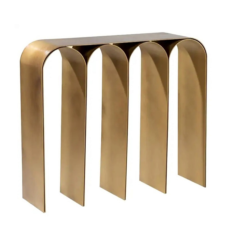 Консоль округлой формы бронзового цвета Gold Arch Золотой Консоль округлой формы бронзового цвета Gold Arch Золотой в Челябинске | Loft Concept