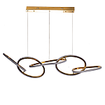 Люстра подвесная золотая в форме изогнутых колец Curved Rings варинант исполнения - 1 | Loft Concept в Челябинске