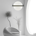 Светодиодный подвесной светильник круглой формы с металлическим черным каркасом Marble Glow варинант исполнения - 6 | Loft Concept в Челябинске