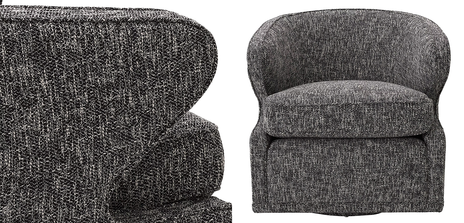 Кресло Eichholtz Swivel Chair Dorset Cambon Black Кресло Eichholtz Swivel Chair Dorset Cambon Black - Loft-Concept в Челябинске