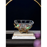 Чаша квадратная из прозрачного стекла с фигурками разноцветных птиц Eden Garden варинант исполнения - 2 | Loft Concept в Челябинске