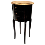 Комод маленький круглый c 3-мя ящиками и состаренным эффектом Vintage варинант исполнения - 1 | Loft Concept в Челябинске