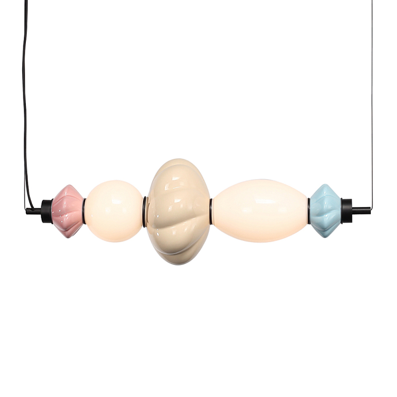 Подвесной светильник фигруный с керамическими элементами 18W LED Fragrant Light Зеленый Голубой Розовый в Челябинске | Loft Concept 