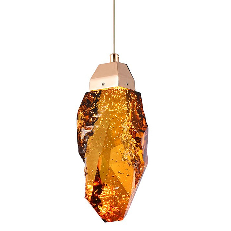 Подвесной светильник Soar Hanging Lamp Brass Amber Янтарный Янтарный Латунь Подвесной светильник Soar Hanging Lamp Brass Amber Янтарный Янтарный Латунь в Челябинске | Loft Concept