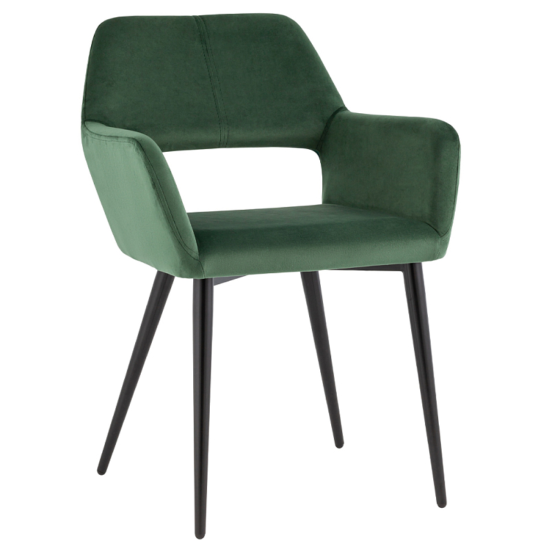 Стул с подлокотниками зеленый NEASAN STOOL Зеленый Черный Стул с подлокотниками зеленый NEASAN STOOL Зеленый Черный в Челябинске | Loft Concept